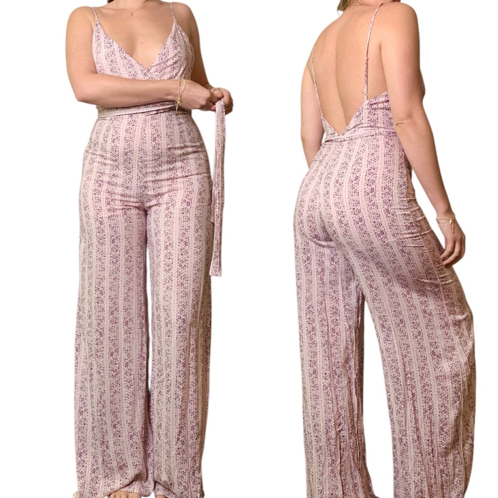 Lulu’s Floral Wrap Jumpsuit